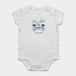 Every Wave Is A New Beginning Surfing Baby Bodysuit